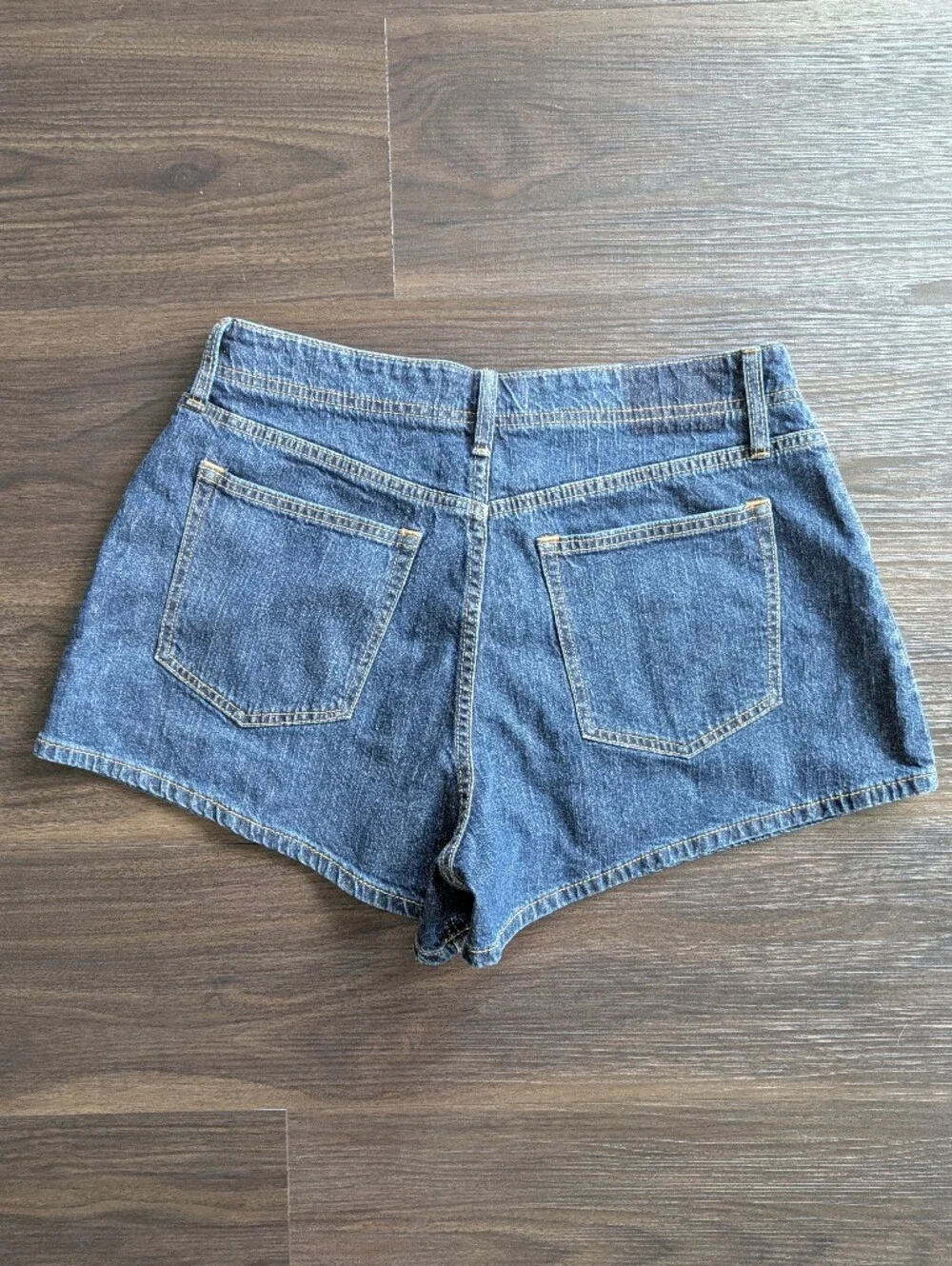NWT A&F High Rise Linen Blend Denim Shorts 29 Summer Beach 90s Minimalist Style - Picture 7 of 7